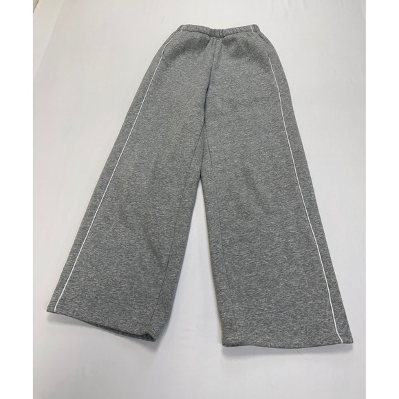 Edikted Pants - Edikted Grey Wide Leg Sweatpants White Piping Detail Women's XS Baggy Joggers